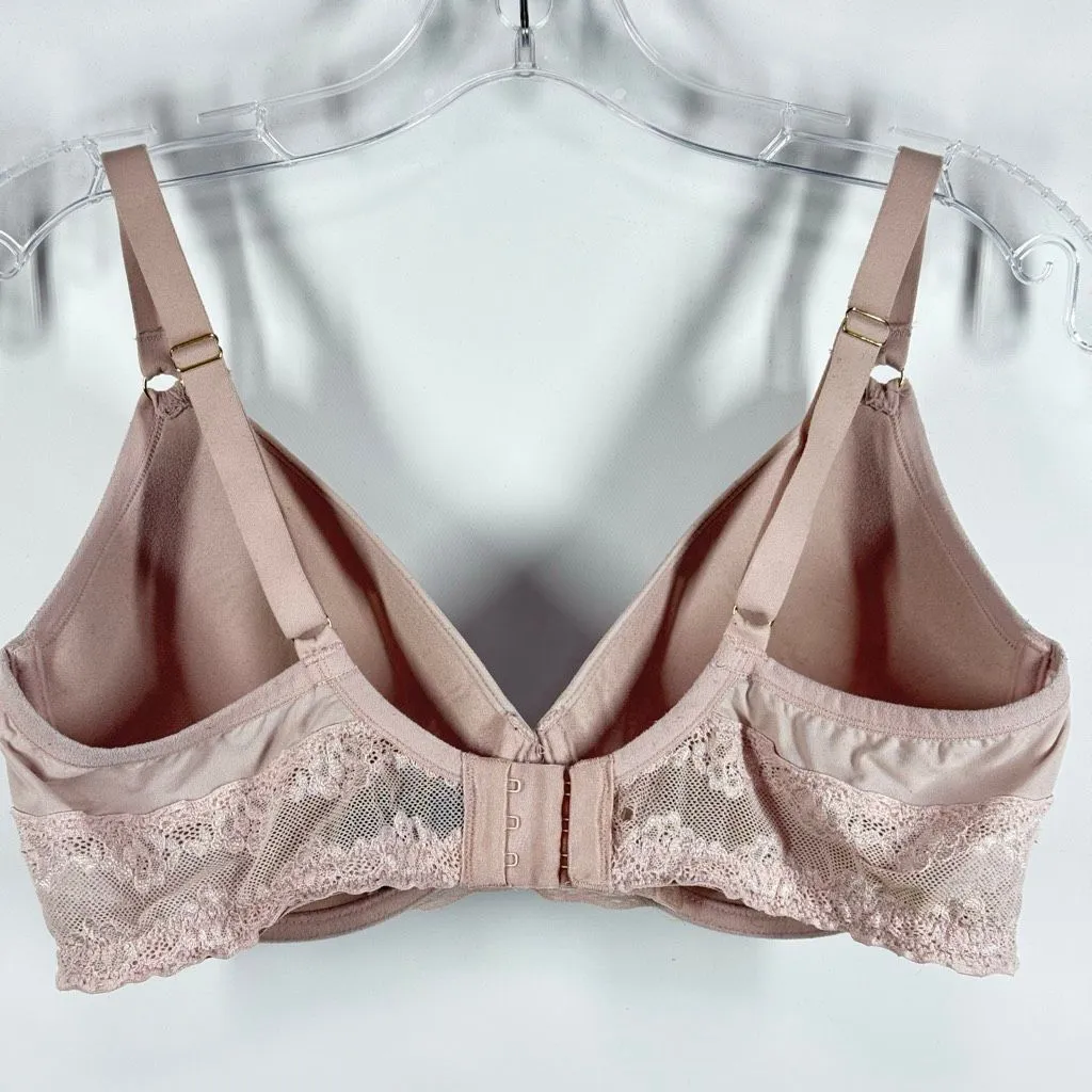 C 18 Natori Bliss Perfection Contour Underwire Bra Rose Beige size 36DD Tan - Image 7