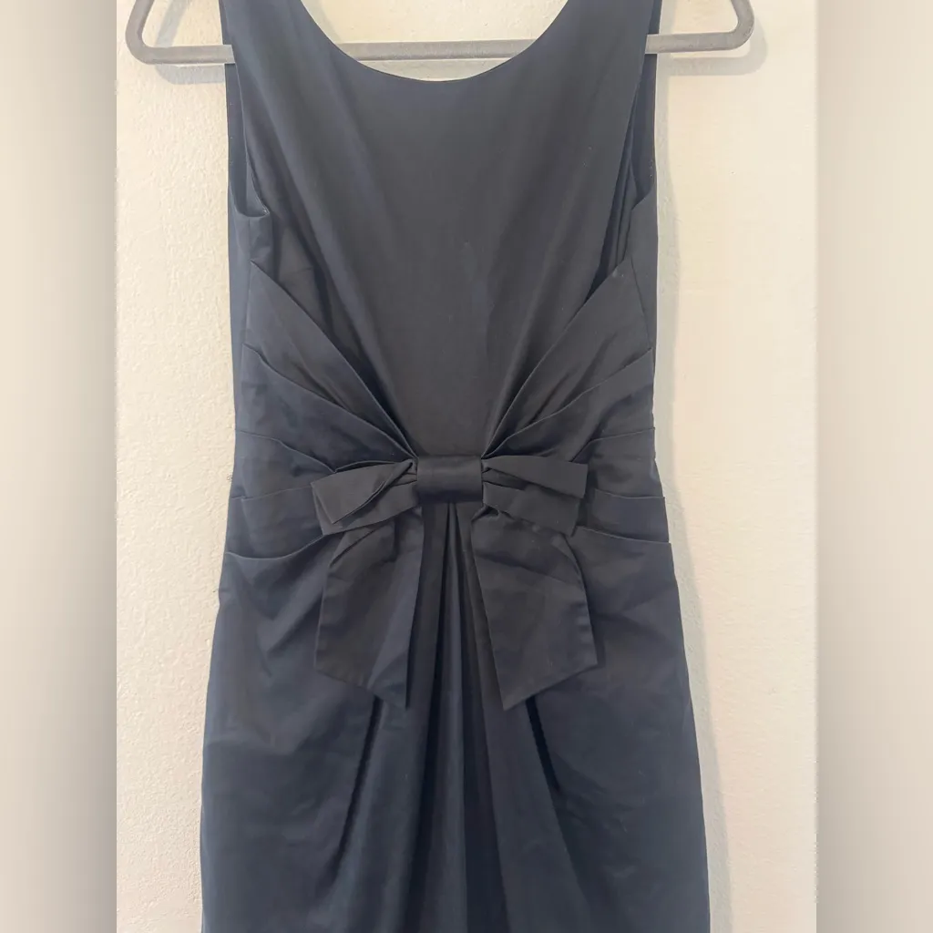 Kate Spade Jillian Black Bow Waist A Line Dress Cocktail LBD *NO TAG FLAW* READ - Image 3