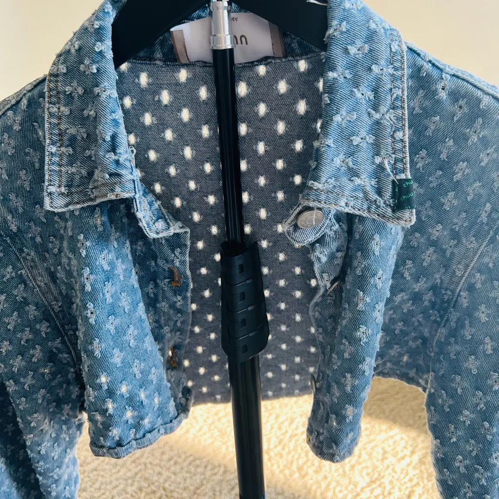 CHUU cropped denim jacket Blue Size undefined - Image 9
