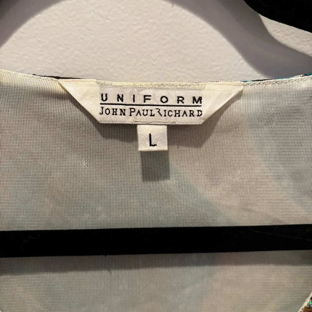 Uniform John Paul Richard Blue Brown Paisley Sequins Y2K Euro V - Image 5