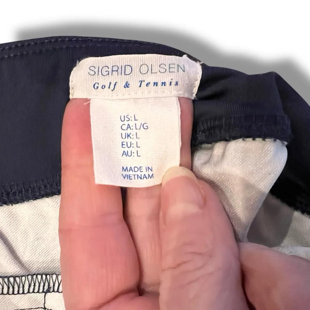 Sigrid Olsen Womens Pants L Navy Golf & Tennis Stretch Pull On Pocket UPF 50 - Image 3