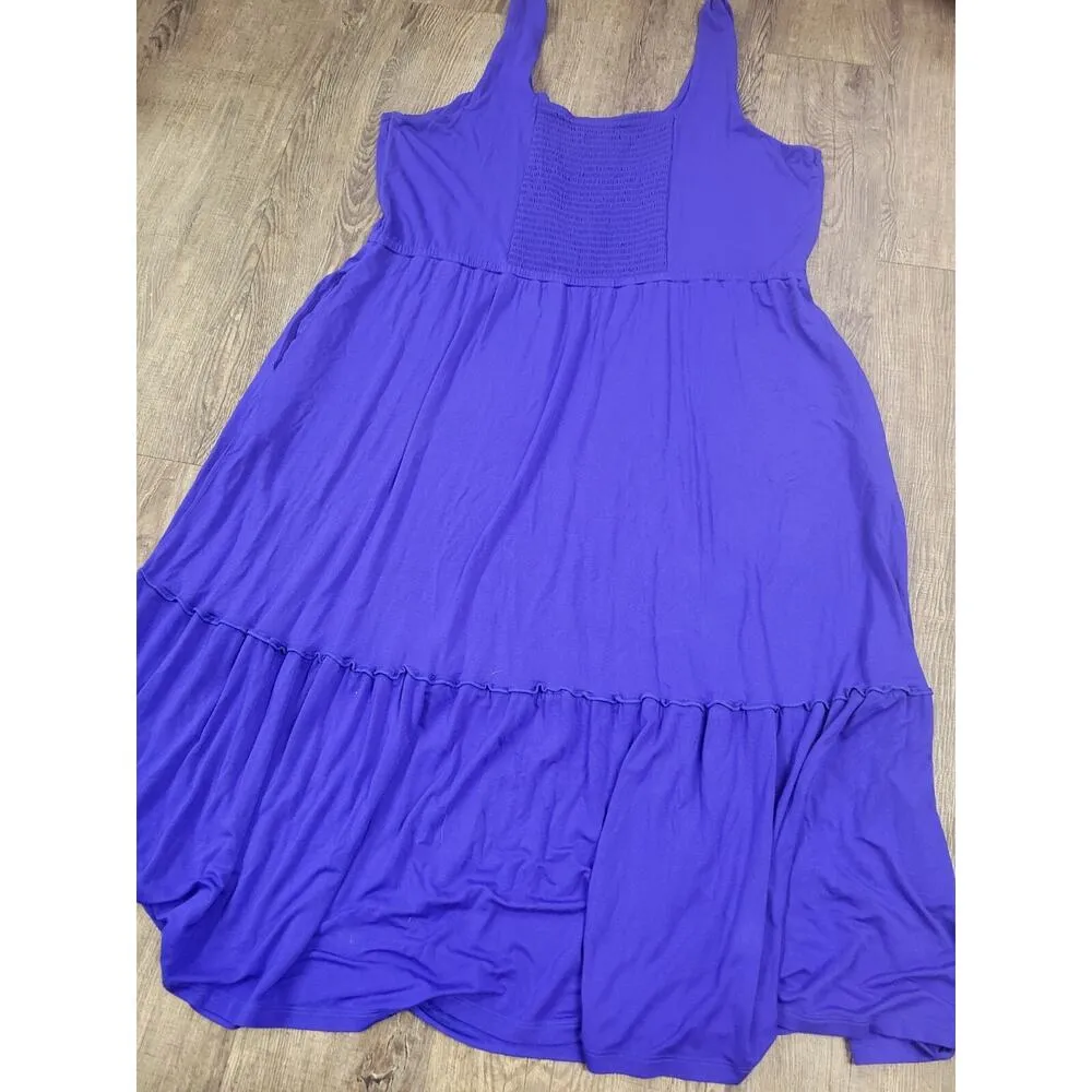 J Jason Wu Regular Knit Midi Dress Super Stretchy Royal Blue 1X A397286 - Image 3