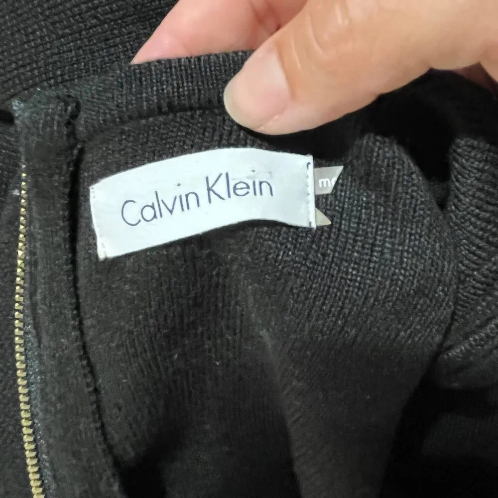 Calvin Klein Women's Black Sleeveless Crewneck Fitted Bodycon Dress Size 2 - Image 3