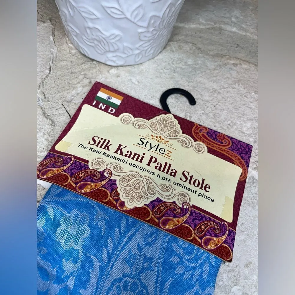 Stylez silk kani palla stole scarf - Image 4