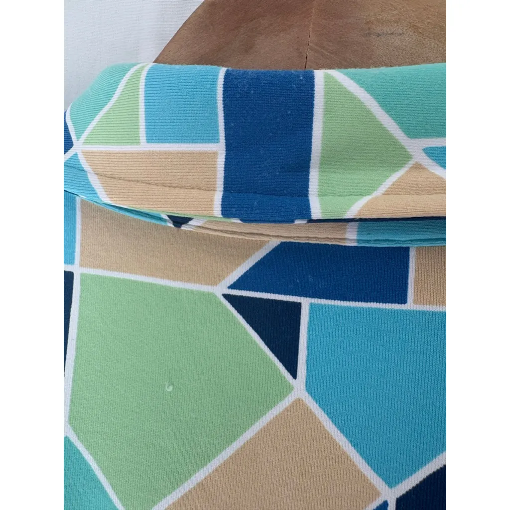 J.Mclaughlin Dolly Catalina Cloth Sleeveless Collared Shirt Dress, XS green Blue - Image 12