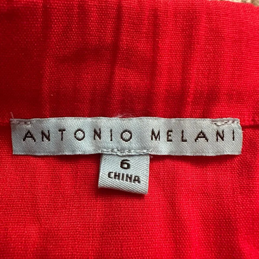 Antonio Melani  red button front tank top size 6 - Image 6