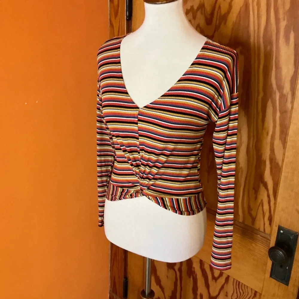 Miss Love bright striped cropped top - Image 7