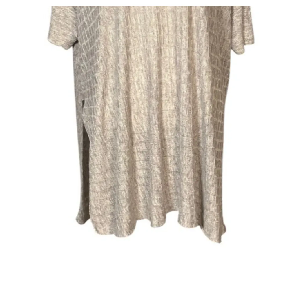 Eileen Fisher Tunic Sweater One Size Beige Side Slits Textured Quiet Luxury Long - Image 4