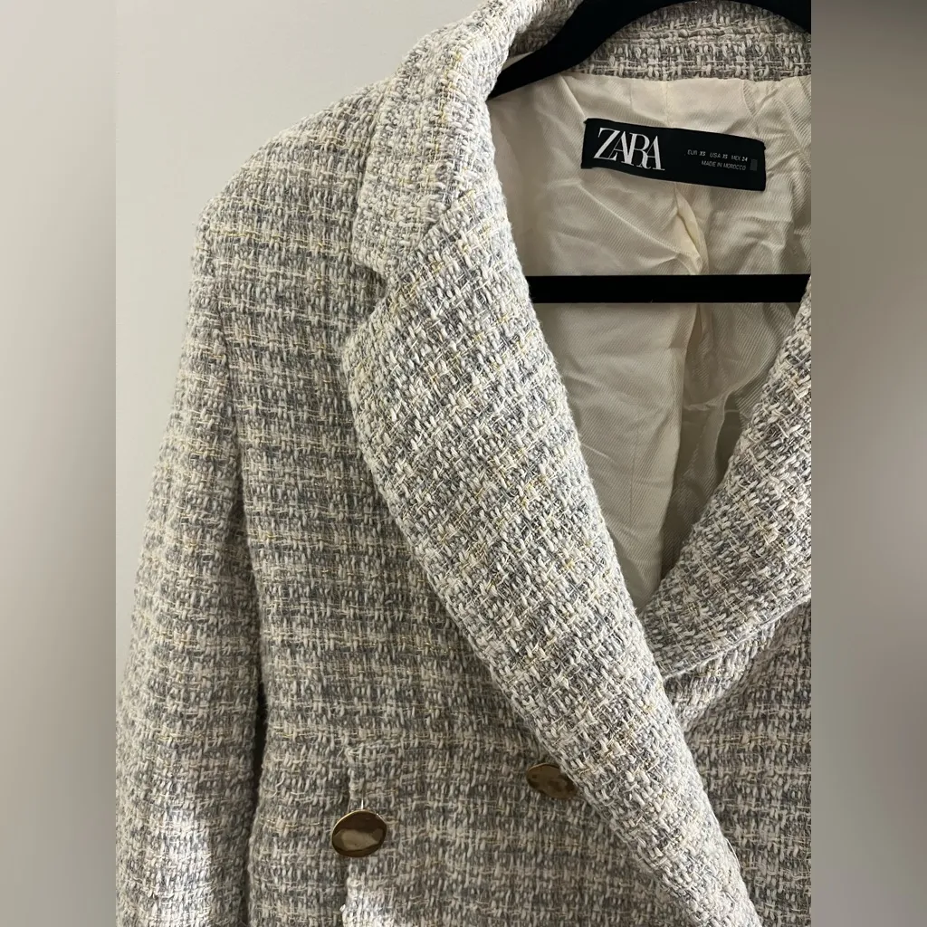 Zara Women's Classic Tweed Blazer - Image 8