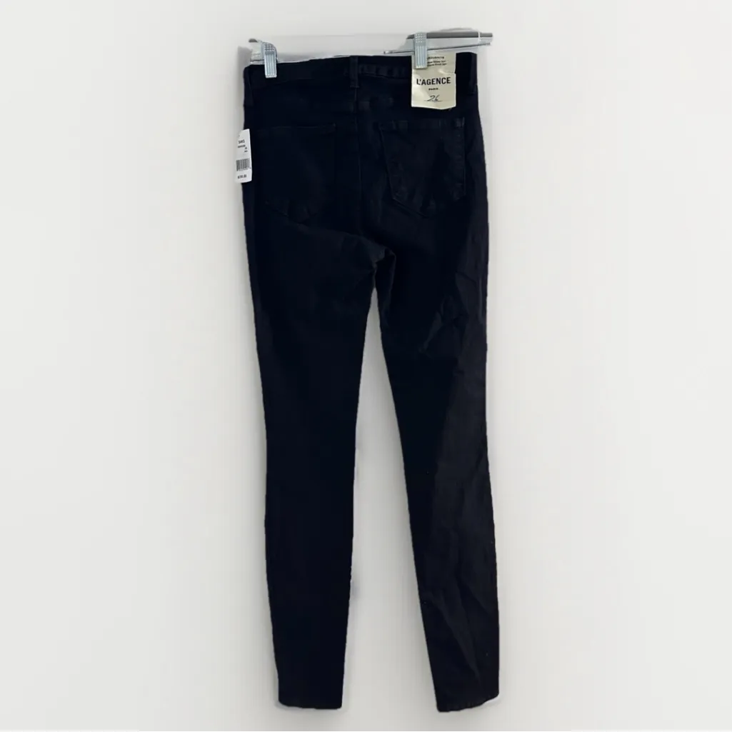 NWT L'Agence Marguerite Skinny Jeans In Black‎ Size 26 2352DNM-NOIR Saks - Image 8