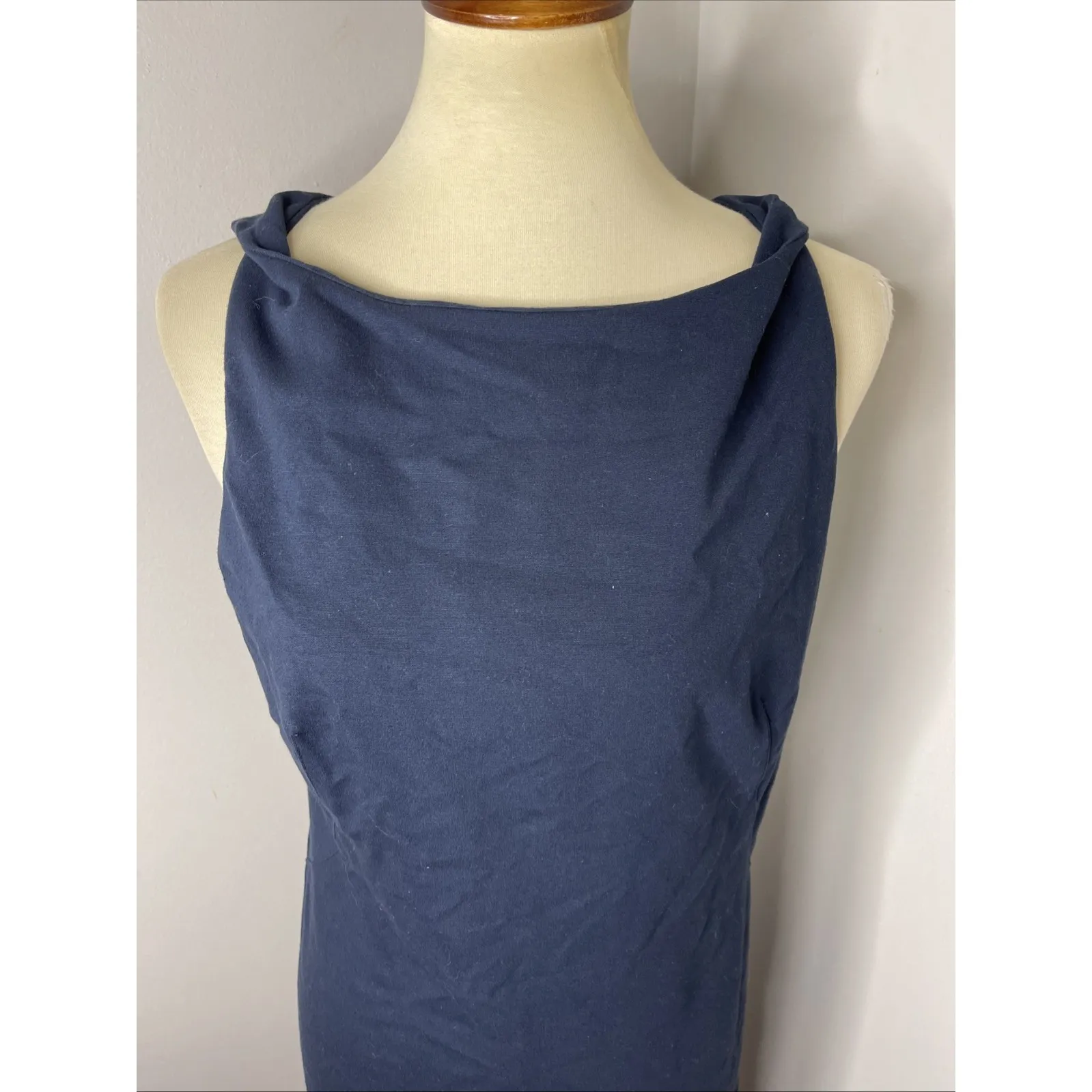 MM LaFleur Navy Blue Lydia Twist Sleeve Dress size 16 - Image 5