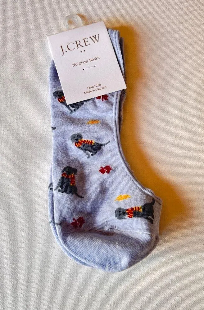 J.Crew Women's No Show Ankle Seasonal Puppy Theme Socks Sz OS NWT - Image 6