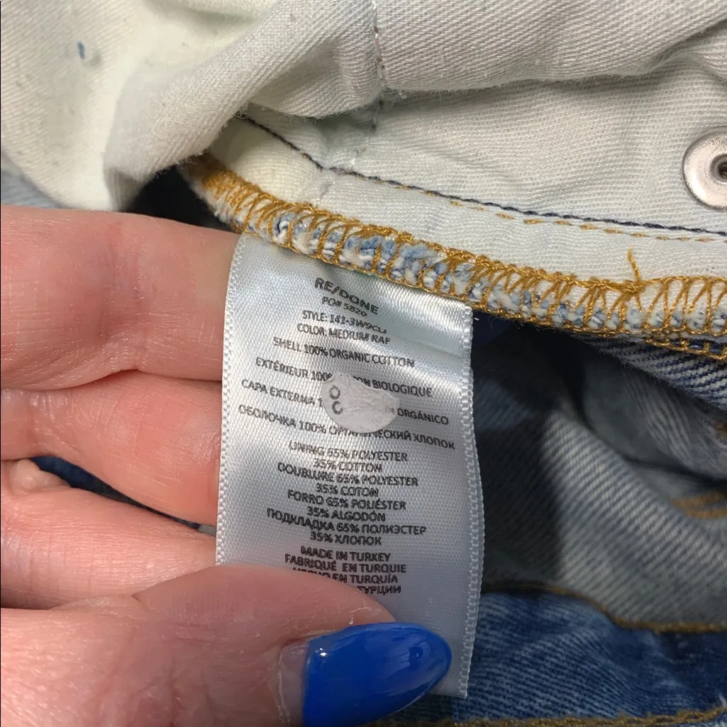 RE/DONE 90S CROP LOW SLUNG JEAN MEDIUM RAF 25 - Image 7