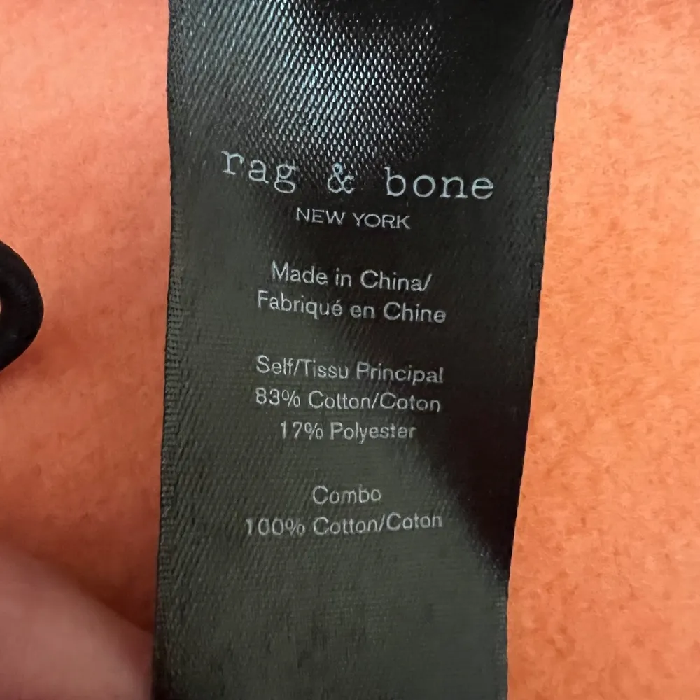 rag & bone Women Fleece Cropped Fit Quarter Zip  Sweatshirt Pullover Sz L Orange - Image 13