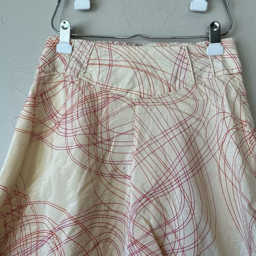 Mini Skirt Tulle Abstract Art To Wear butter Yellow A Line Y2K 90s‎ indie sleeze Red Size M - Image 6