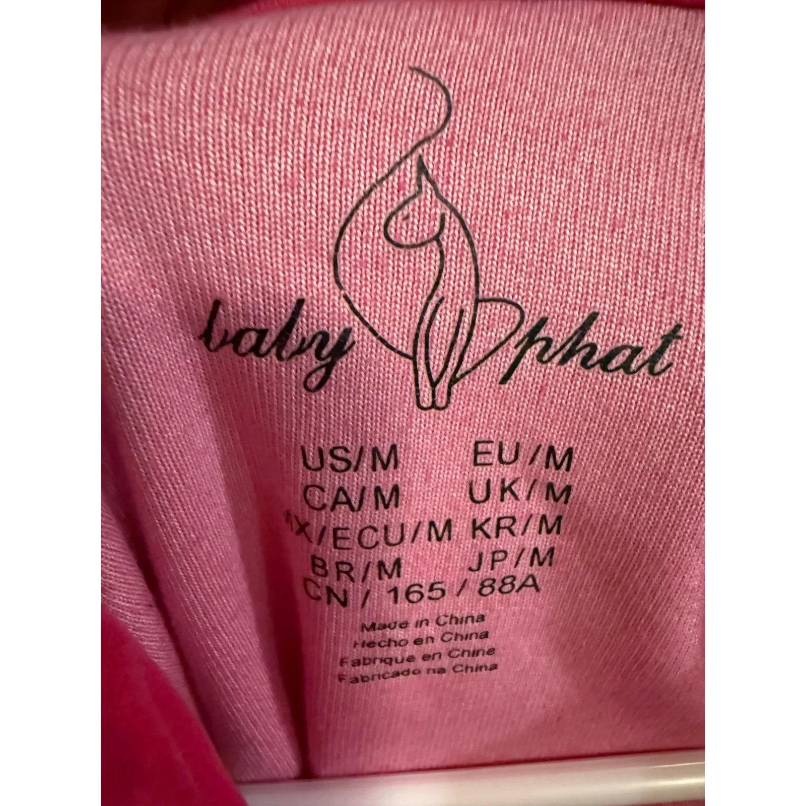 Baby Phat Velour Cropped Quarter Zip Sweatshirt Pink Women's Size M - Image 3