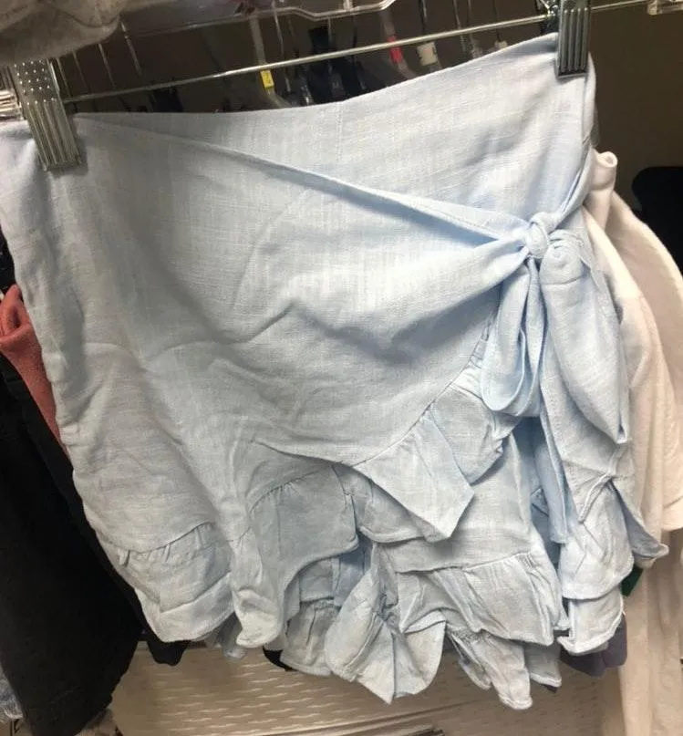 Princess Polly Blue Wrap Skort  - Image 3