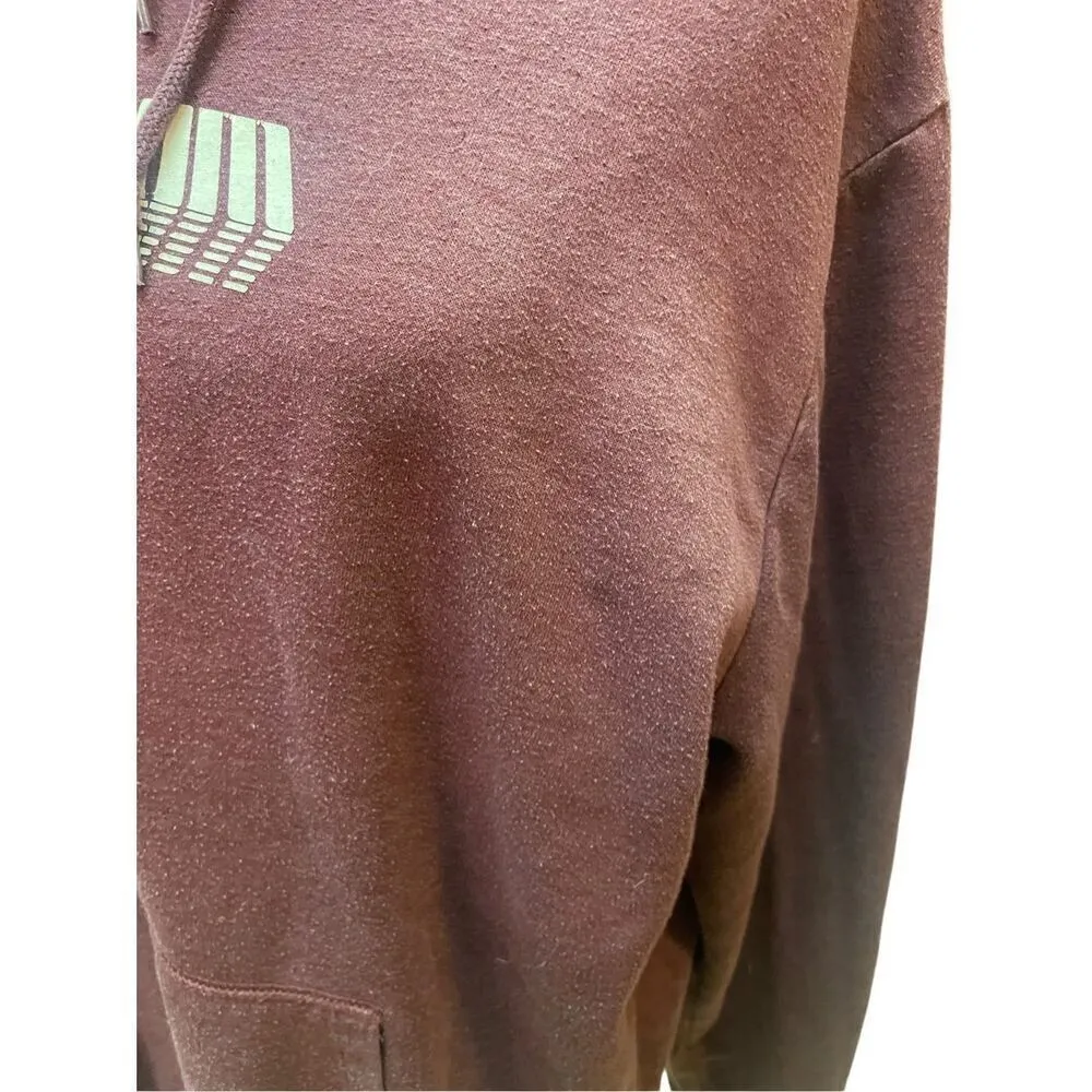 Volcom Maroon/Mauve Pullover Unisex Hoodie Size XL - Image 8