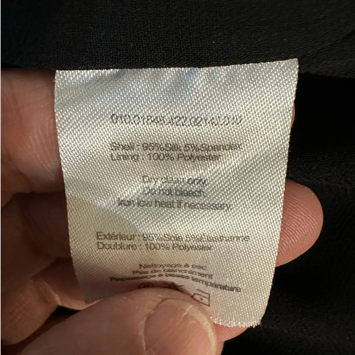 RIXO Mini Dress Black and Pink Floral Silk V Neck Sheath Ruched Skirt Size 6 - Image 8