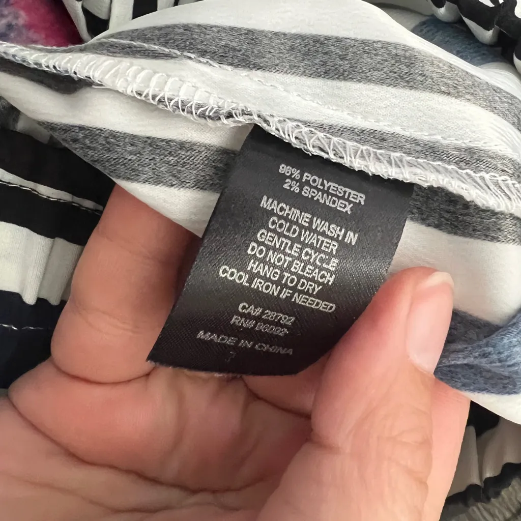 Carolina Belle navy Striped Wide-Leg Pants size small - Image 12