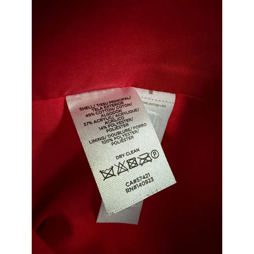 Ann Taylor  LOFT Orange Boucle Blazer Jacket Size 10 - Image 6