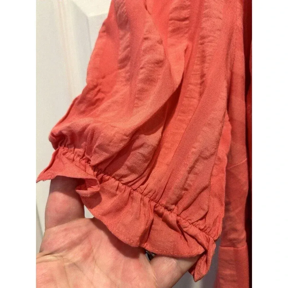 The Nines by Hatch Elbow‎ Sleeve Tonal Maternity Dress Women’s Size Medium Pink - Image 4