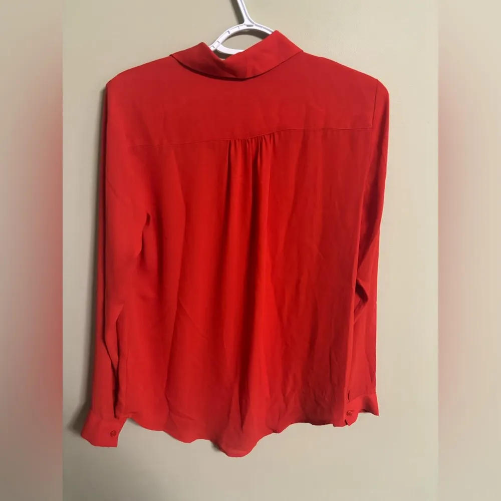 Talbots Size XS Hidden Button Down Dress Shirt New Red Long Sleeve Office Career - Image 2