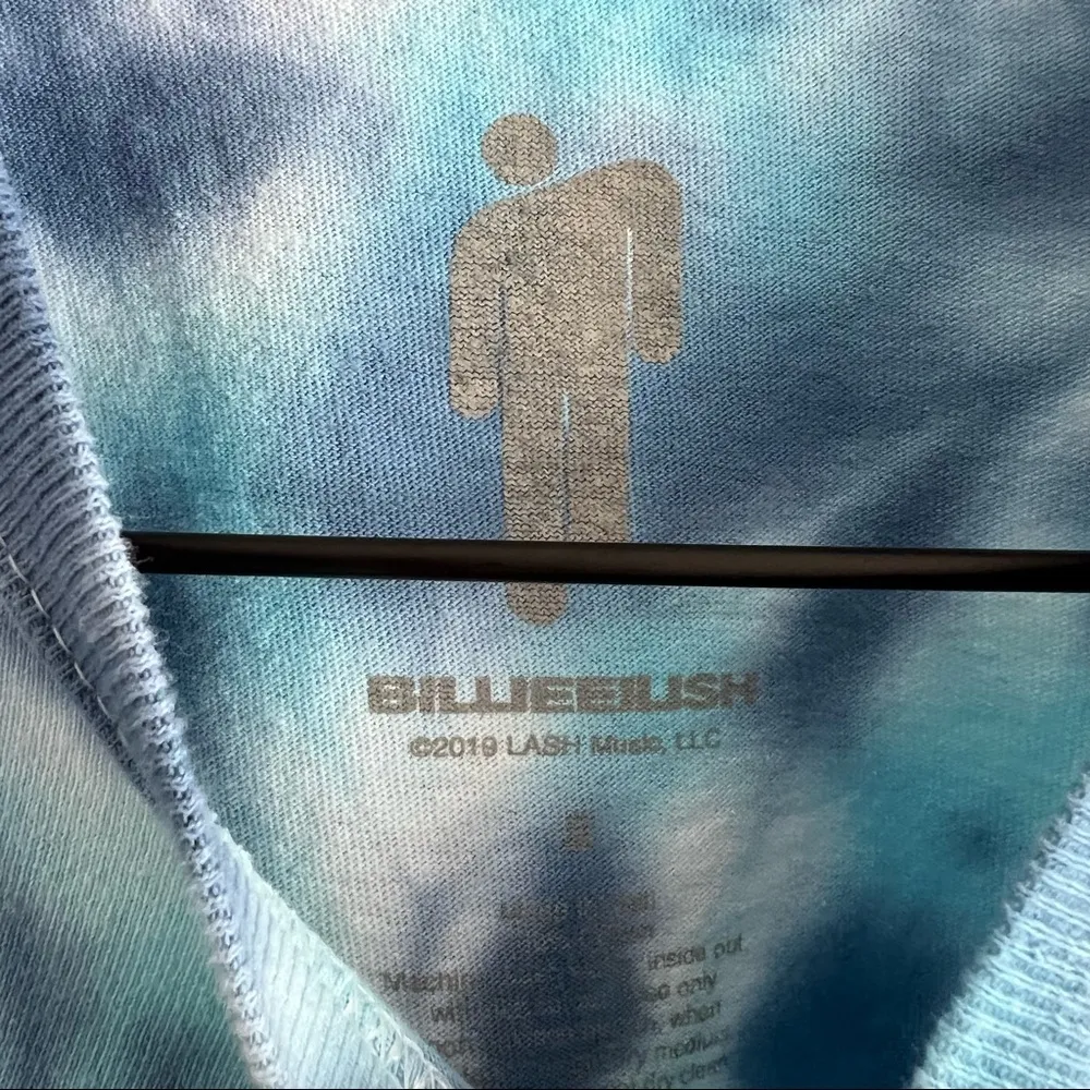 Billie Eilish Blue Tie Dye Crop I’m Not Your Party Favor Small - Image 3