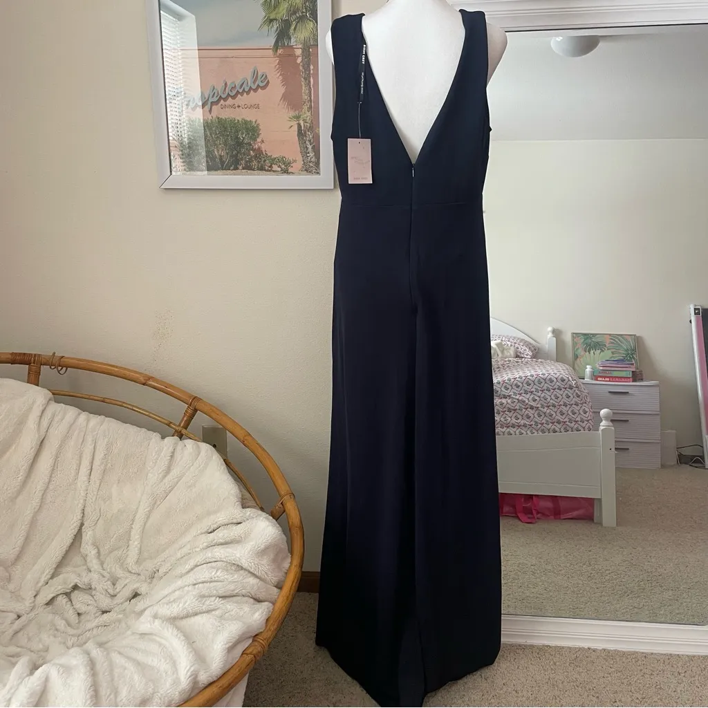 Birdy Grey Shamin Crepe Maxi Dress in Navy Blue Size XL - Image 6