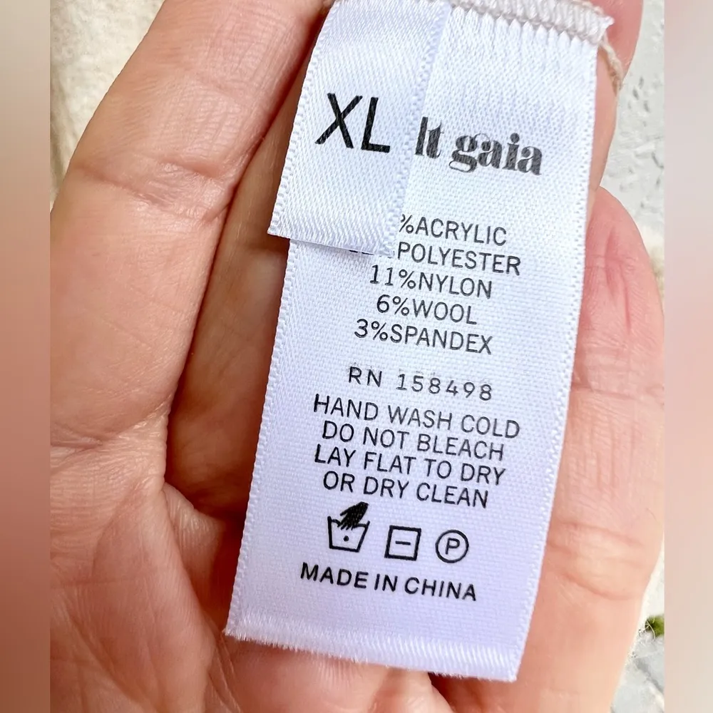 Cult Gaia Edna knit off shoulder cream mini dress XL new with tags - Image 6