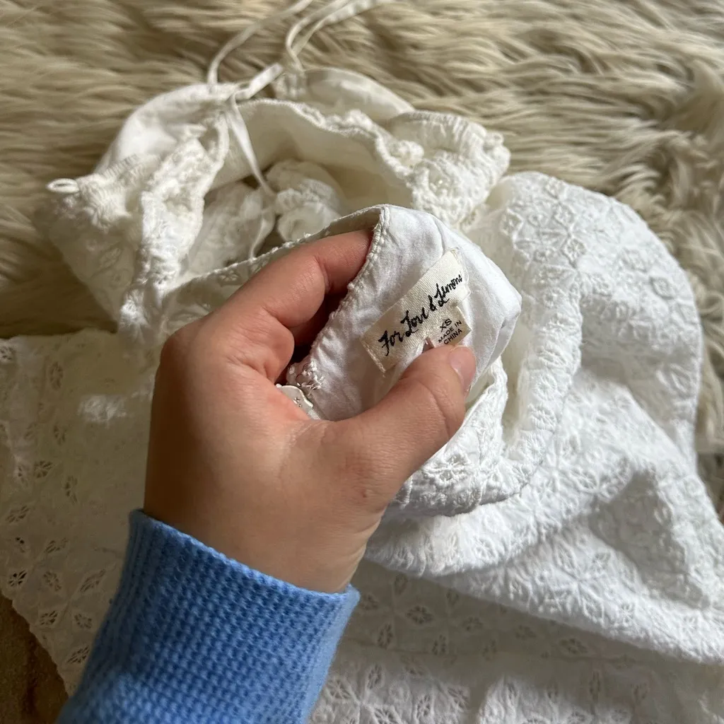 FOR LOVE AND LEMONS Sand Dollar Mini Dress In White - Image 8