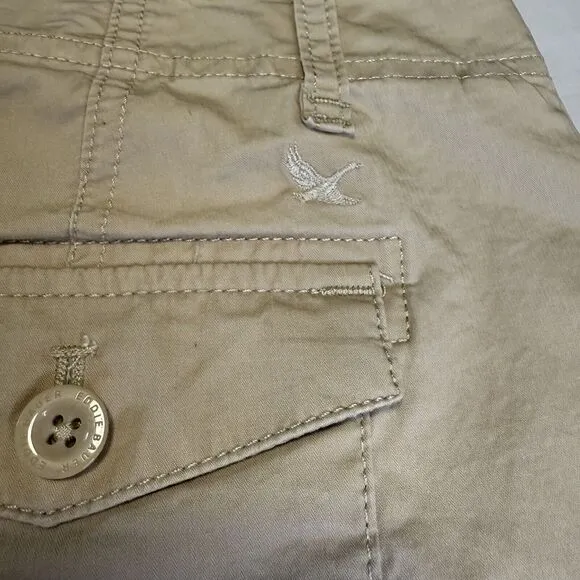 Eddie Bauer Women's Slightly Curve Tan Chino Khaki‎ Beige Shorts, Size 6 - Image 5