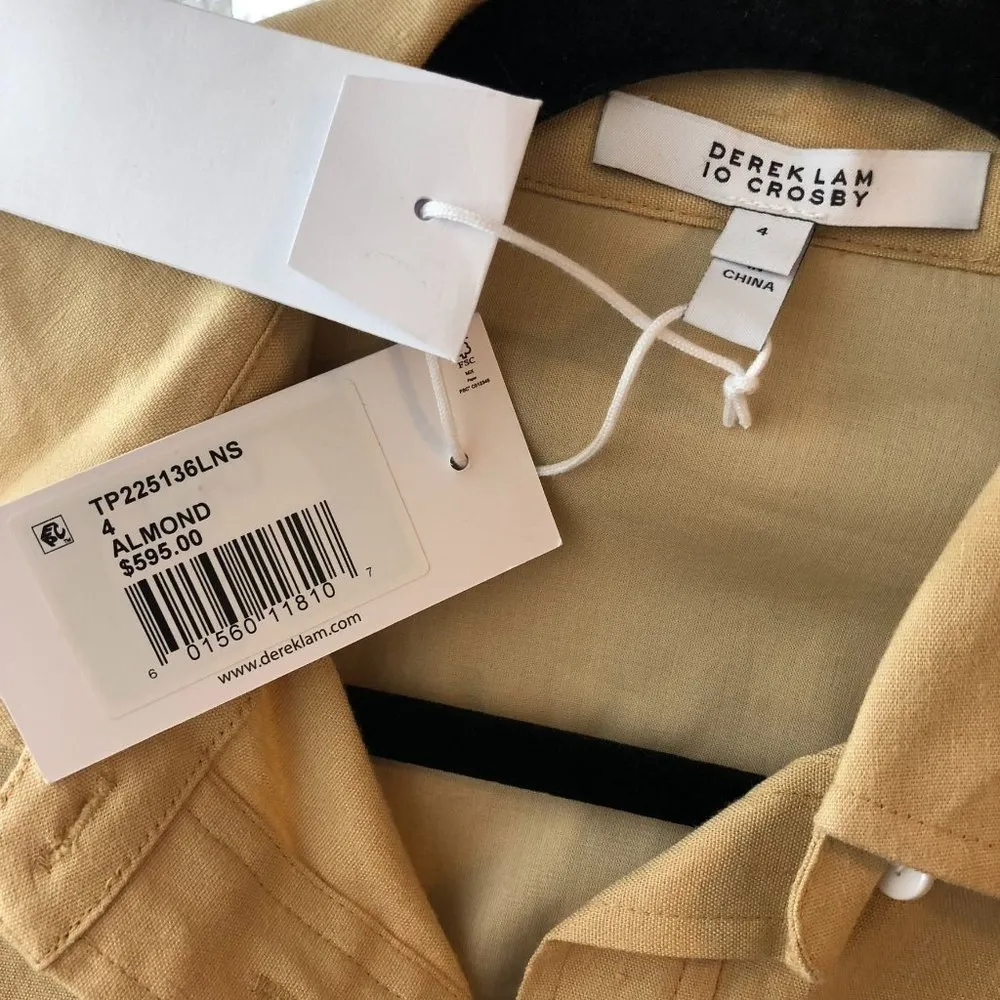 NWT Derek Lam 10 Crosby Almond Zuma Linen Balloon D - Image 6