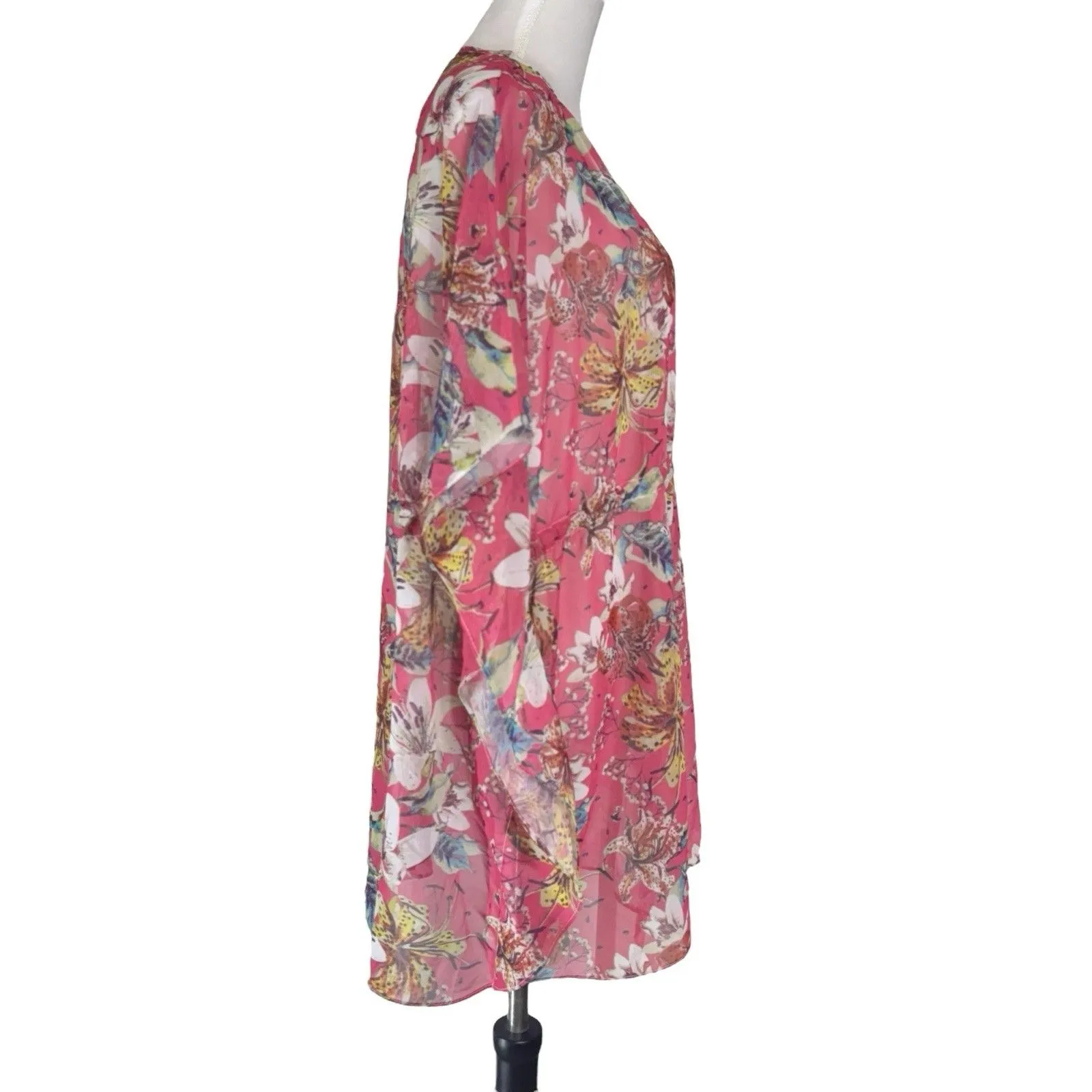 Y2K Sheer Floral Fairy Kimono Cover Up One Size Whimsigoth Festival Hippie NWT - Image 3