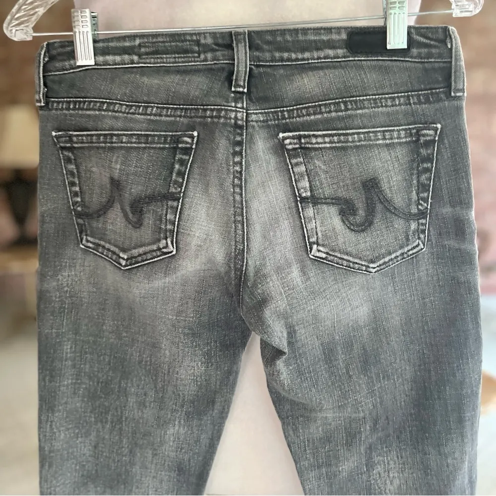 AG Adriano Goldschmied Jeans Grey Distressed Faded Skinny Whisjered 27R 8W5932 - Image 9