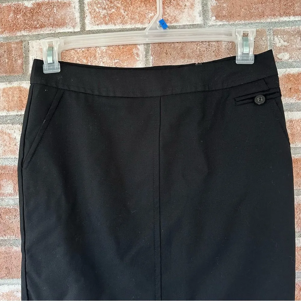 Trina Turk Virgin Wool Pencil Skirt Knee Length Women’s 4 Black - Image 2