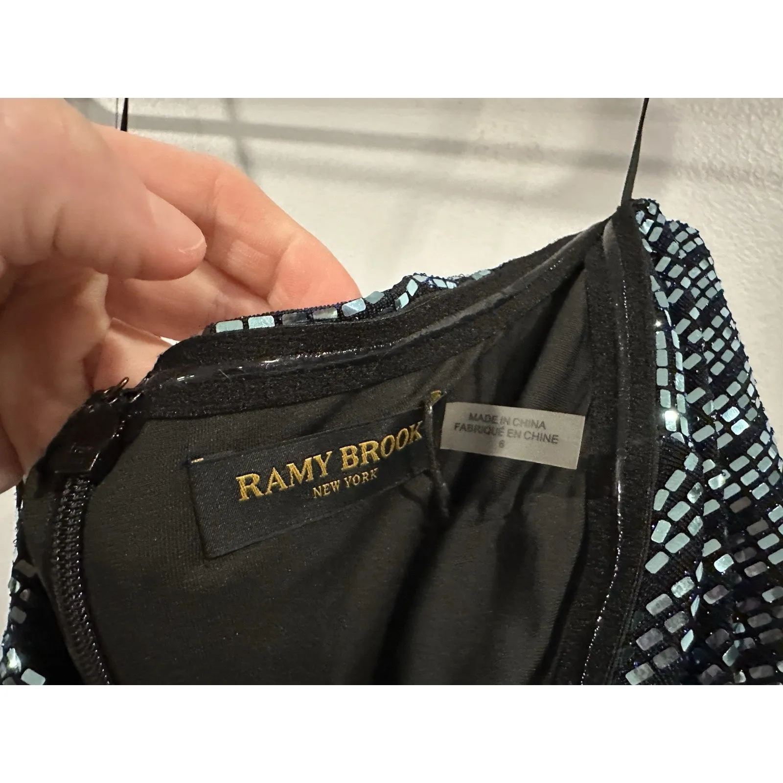 Ramy Brook Daya Mirrored Strapless Mini Dress Teal Party Sz 6 NEW - Image 3