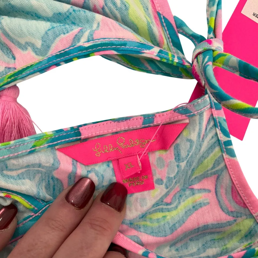 Lilly Pulitzer pelican pink Off the Scales Margot Swing Dress XL pima cotton - Image 6