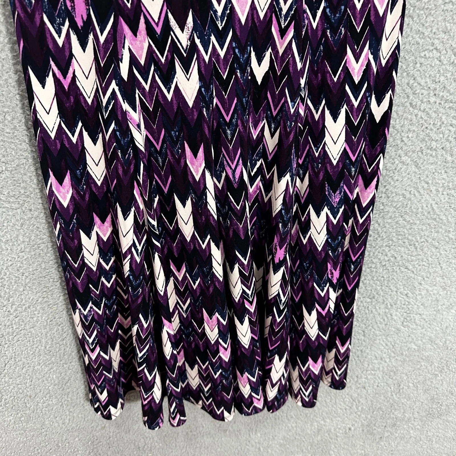 Eliza J Dress 0P Pink Purple Chevron Geometric Print Mod‎ Party Retro Y2K Bold - Image 3