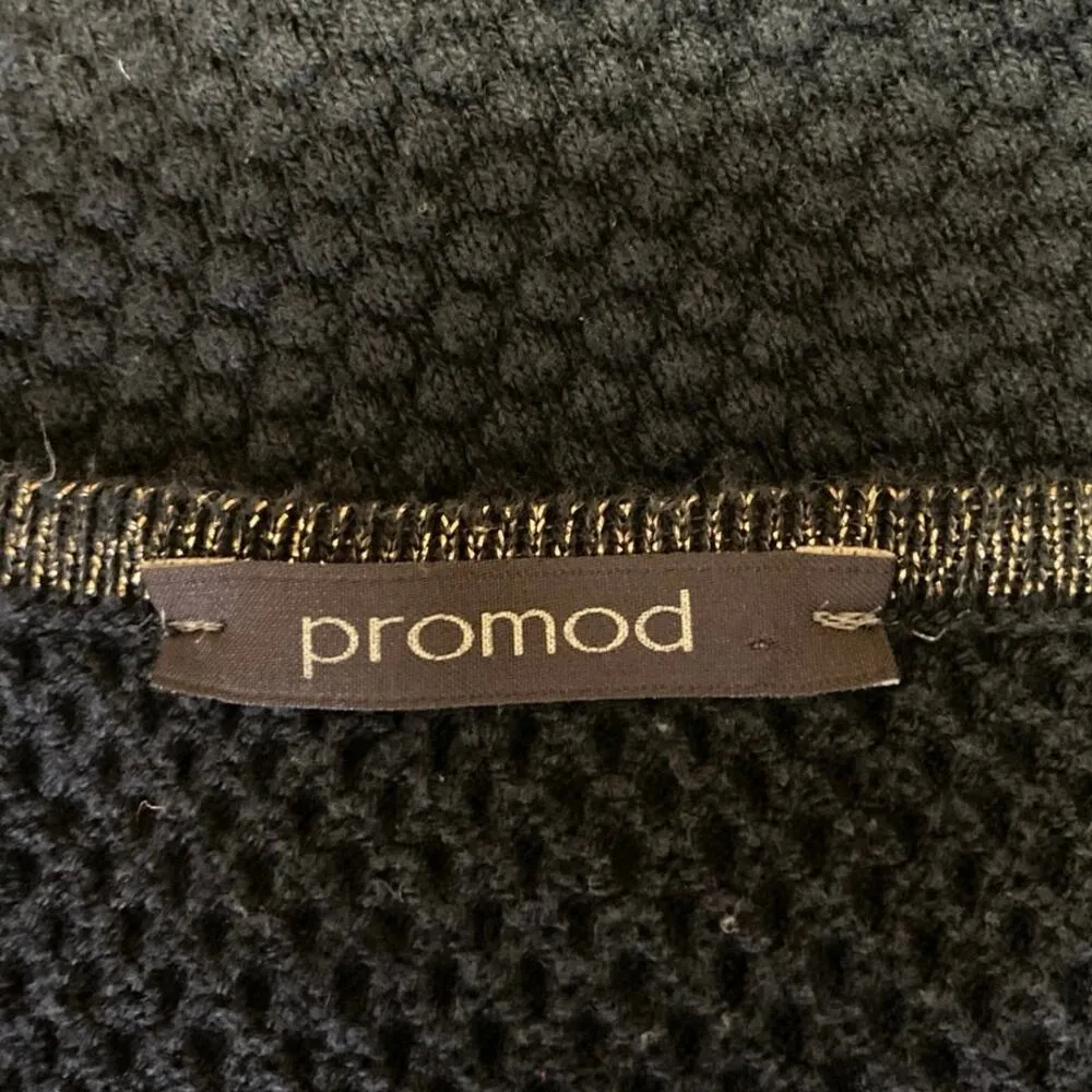 Promod Blue Waffle Knit Rib Trim Crewneck 3/4 Sleeve Career Office Shift Dress M Size M - Image 4