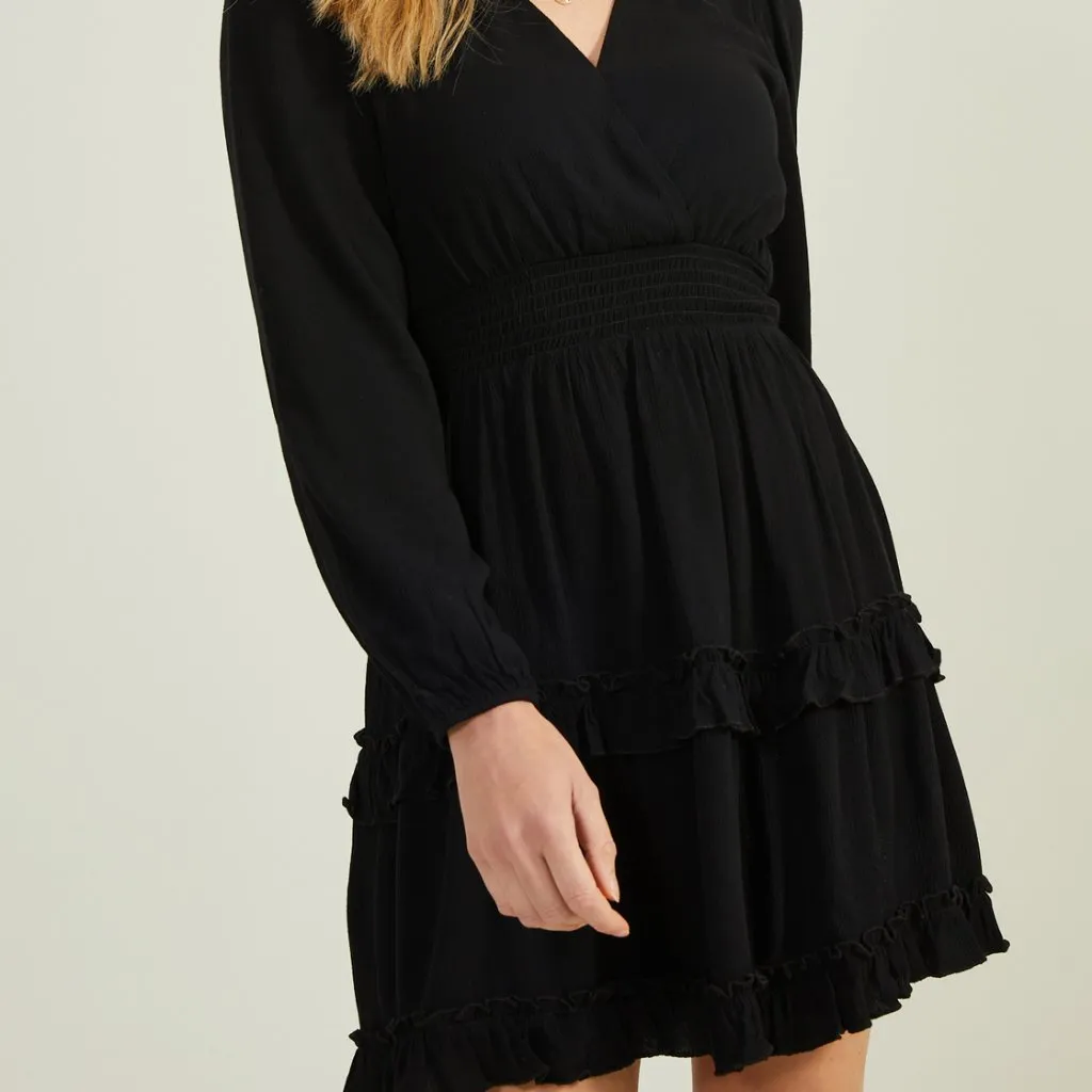 Altar'd State Lexley Ruffle‎ Dress Black Size Small - Image 8