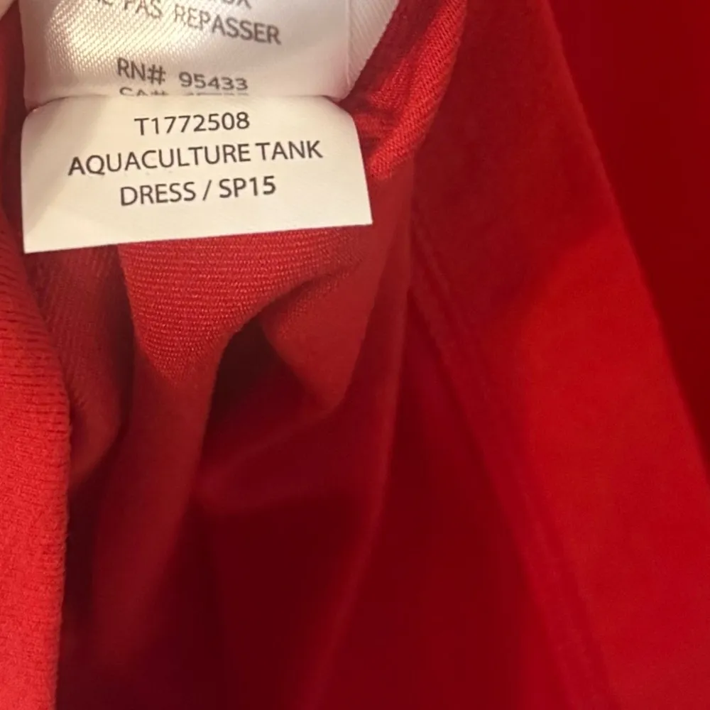 Women's Toad & Co Red Aquaculture Tank Dress With Pockets Active Tennis Small - Image 6