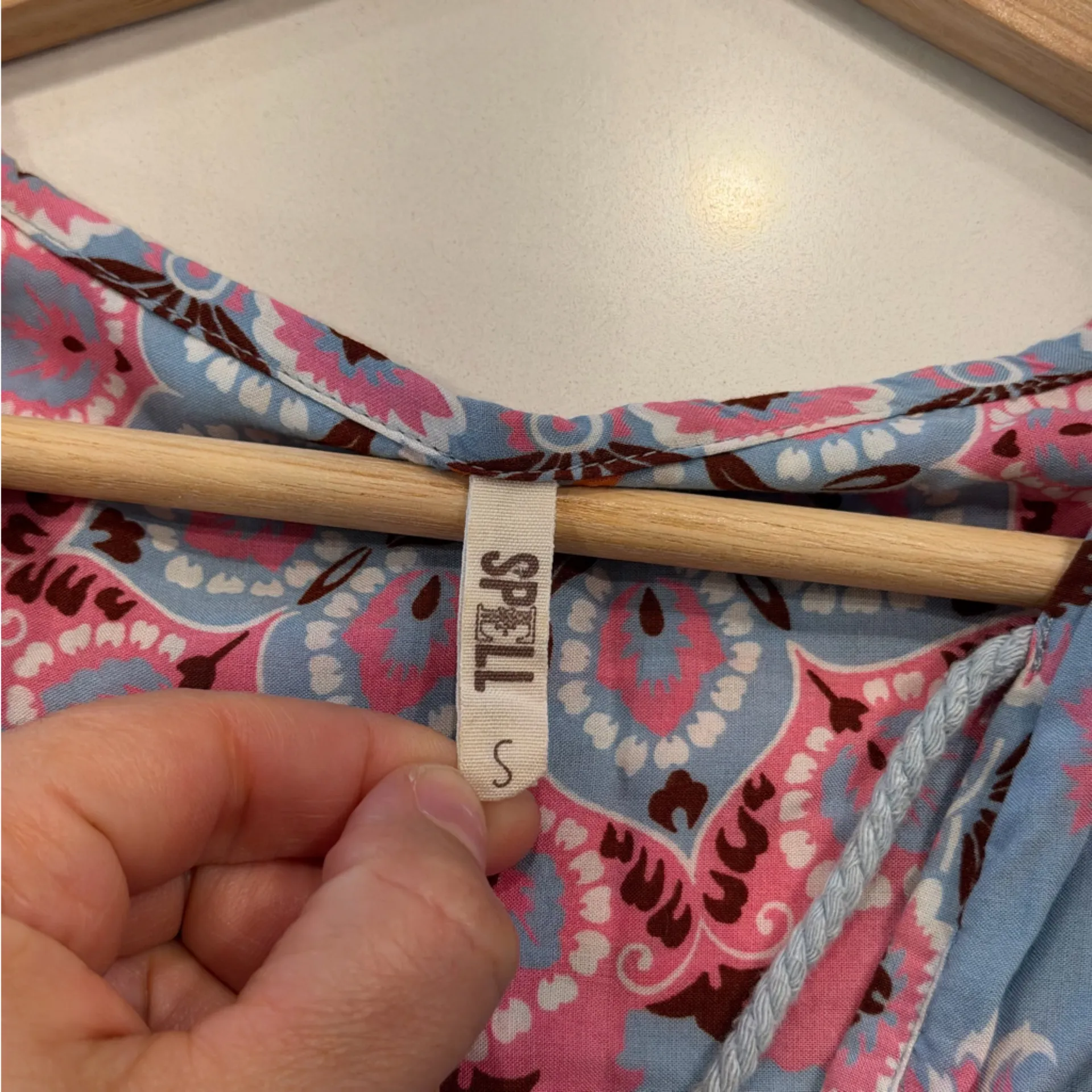 Spell & The Gypsy Pandora Blouse Size Small Blue - Image 6