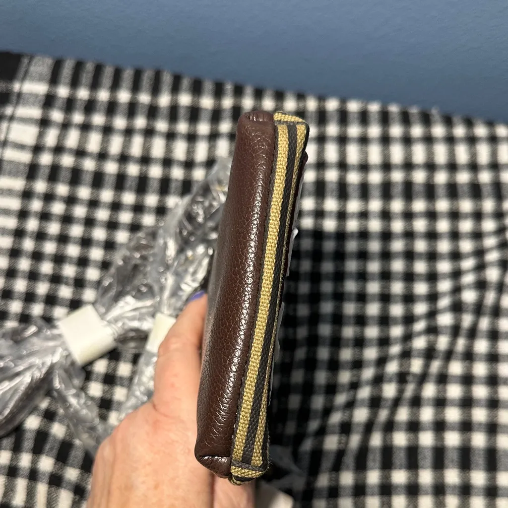 Chala  Brown and Tan Bulldog Shoulder Bag NWT - Image 7