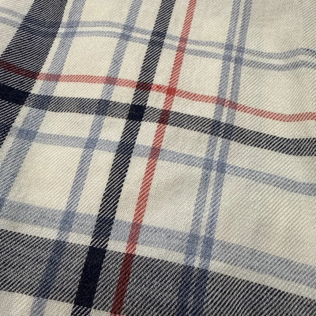 Women's Marine Layer Plaid Button Down L White Blue Red - Image 8