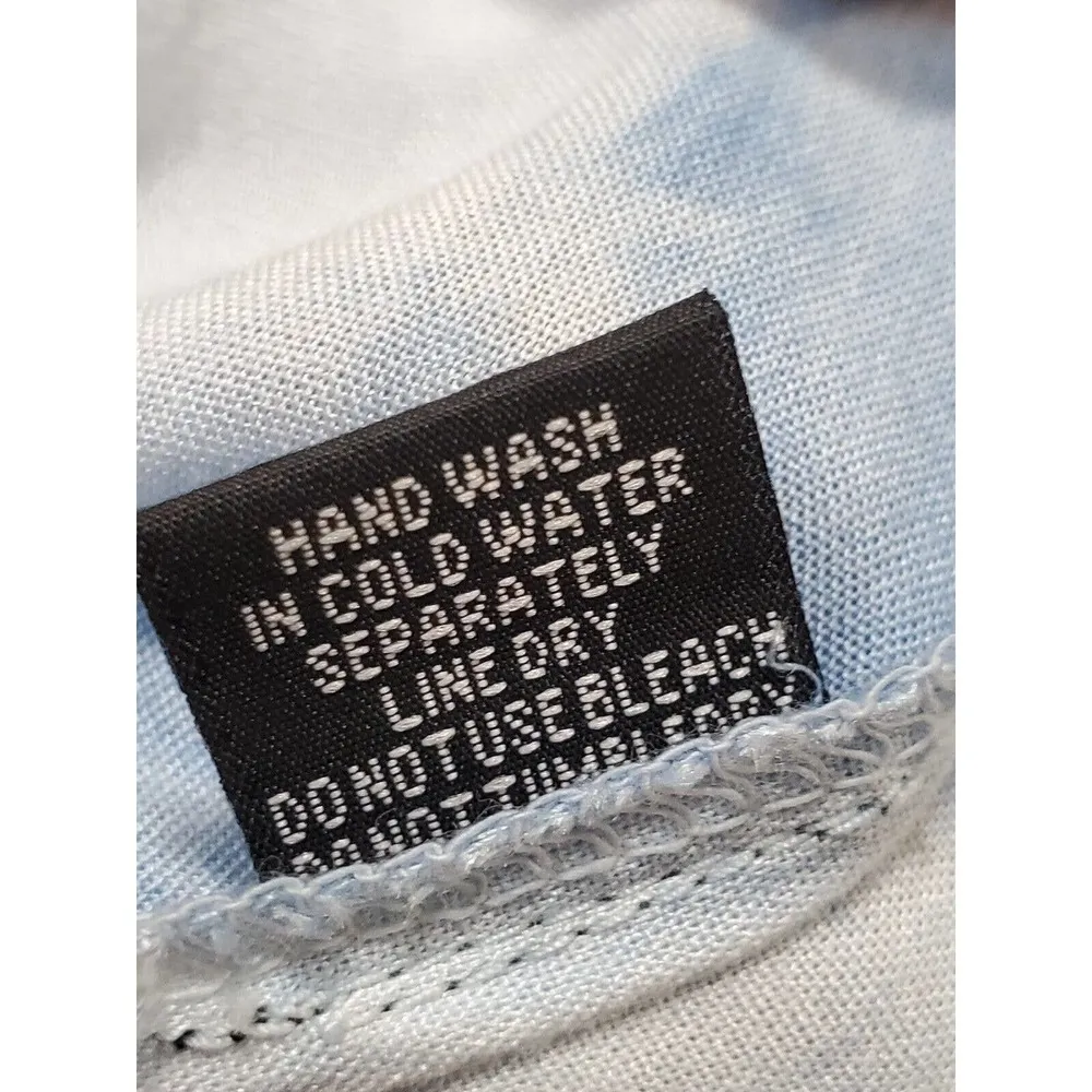 Raviya Womens White Blue Tie Dye 100% Rayon V Neck Sleeveless Maxi Dress Small - Image 8