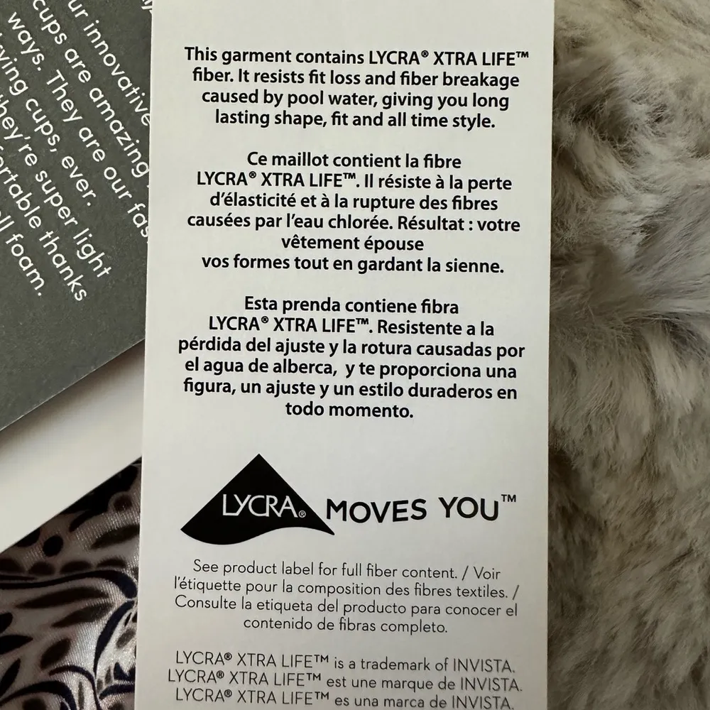 NWT Athleta AQUALUXE BATIK BRA-SIZED BIKINI swim TOP size 36 B/C - Image 6