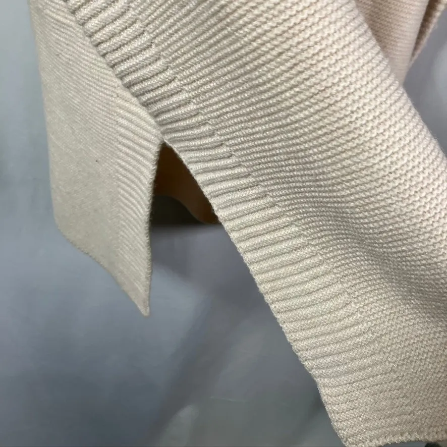 KERISMA Women's Beige Mock Neck Dolman Sleeve Knit Sweater One Size Poncho - Image 6