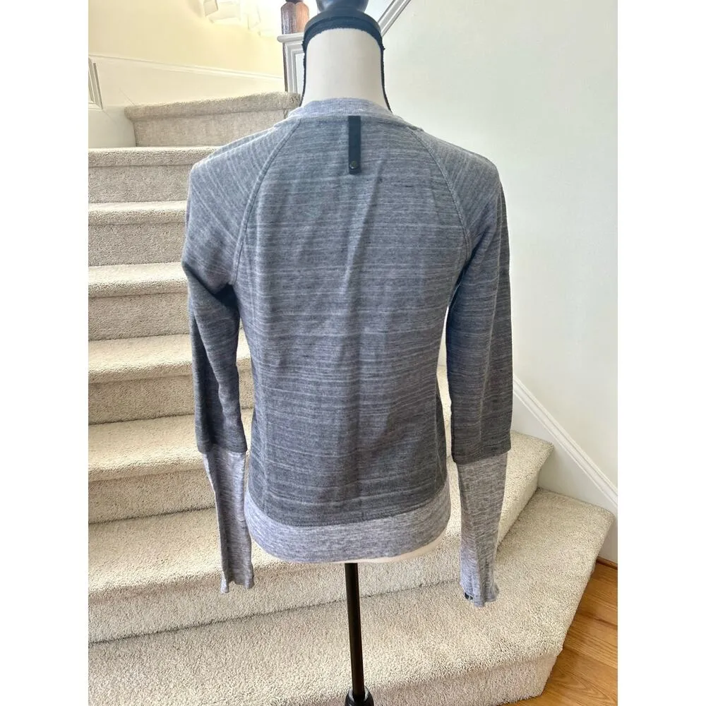 Athleta x Derek Lam Marled Grey Long Sleeve Zip Jacket - Image 5