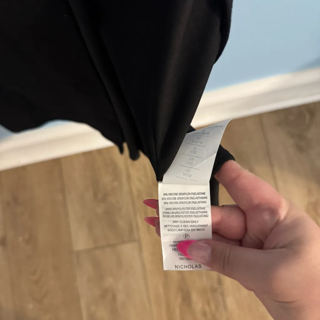 Nicholas Tena Deep V Sweetheart Strapless Gown in Black size 6 - Image 7